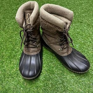 Marley Lilly Duck Boots Lace Up Sz 9 Monogram KSN